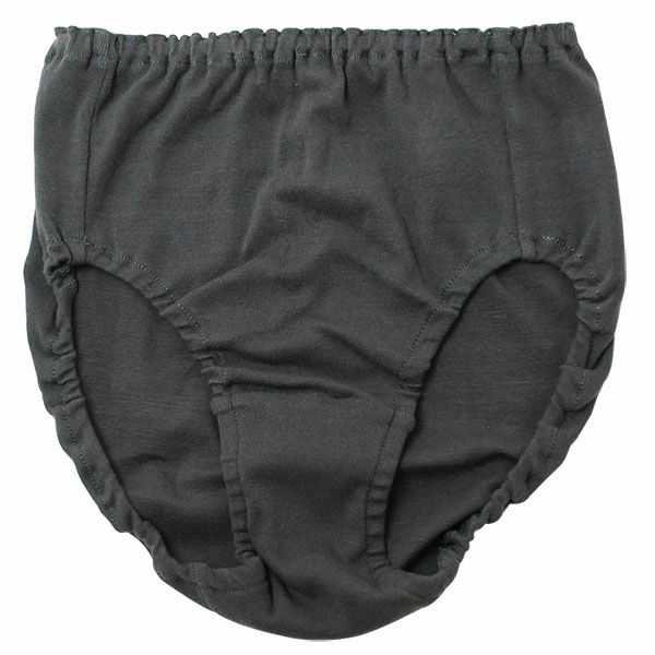 オーガニックコットン 五倍子すっぽりショーツ ナチュラルブラック M