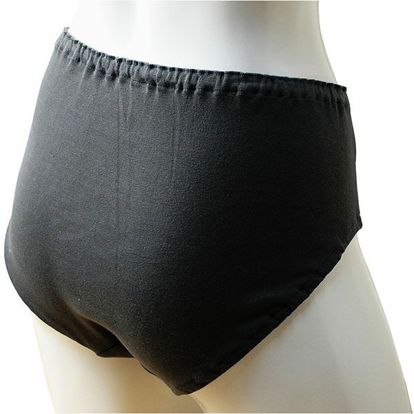 オーガニックコットン 五倍子すっぽりショーツ ナチュラルブラック M