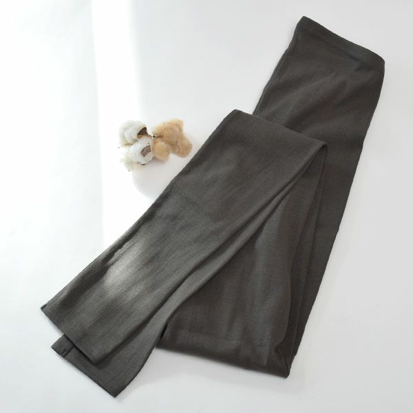 オーガニックコットン ロングレギンス ナチュラルブラック M-L
