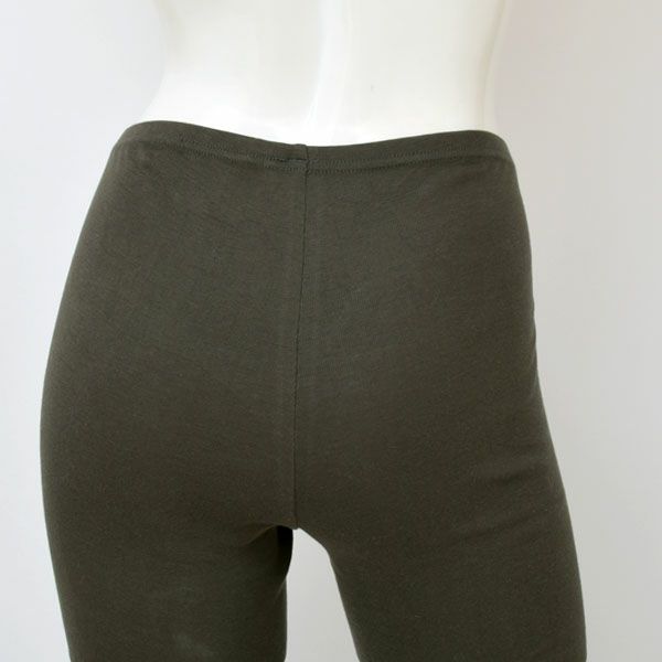 オーガニックコットン ロングレギンス ナチュラルブラック M-L