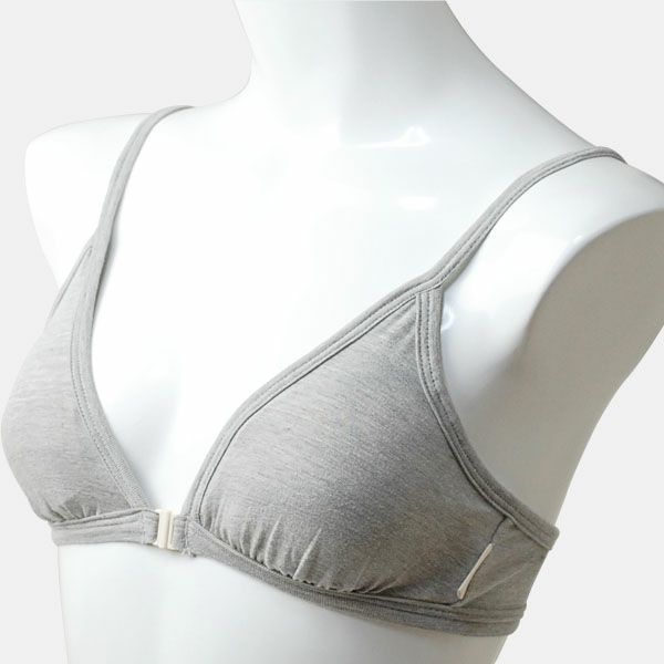 オーガニックコットン ベア天フロントホックブラ