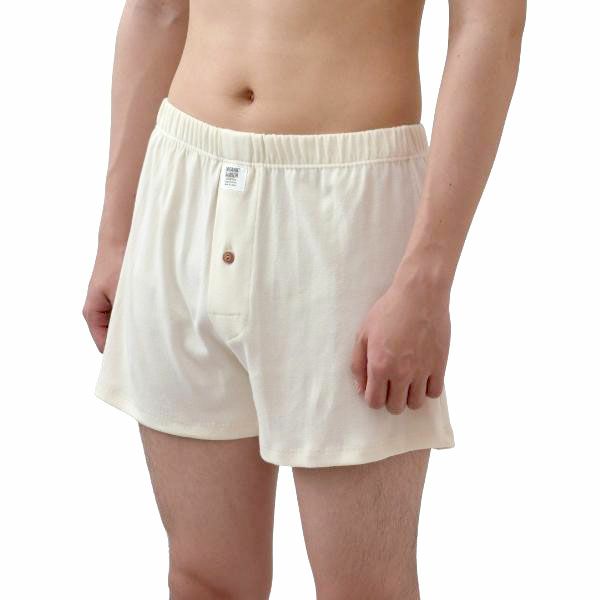 オーガニックコットン メンズフライスニットトランクス