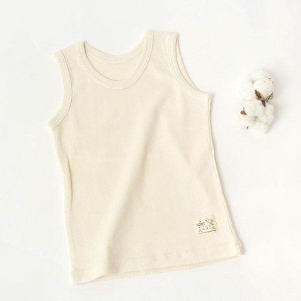 オーガニックコットン キッズやわらかフライスタンクトップ