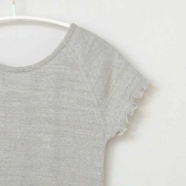 オーガニックコットン フレンチスリーブTシャツ（パターンメッシュ）