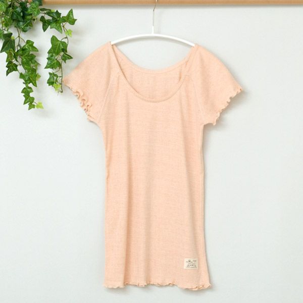 オーガニックコットン フレンチスリーブTシャツ（パターンメッシュ）