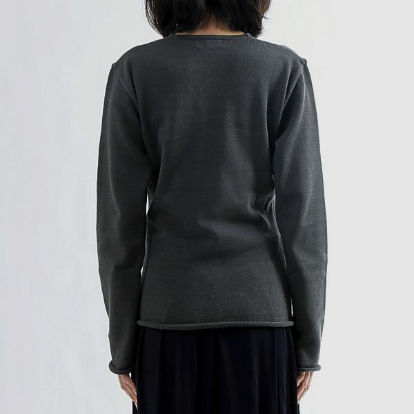 オーガニックコットン 五倍子染めVネックセーター