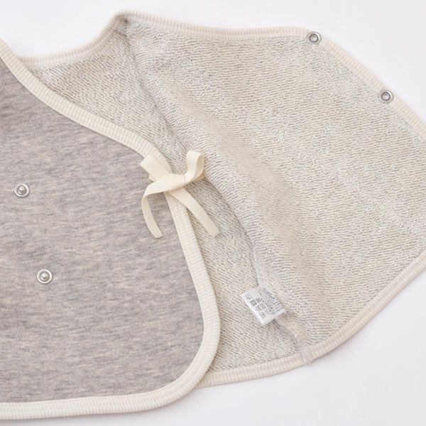 オーガニックコットン ヤク＆パイルベスト グレー 50-70