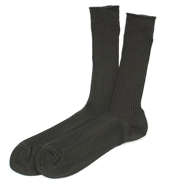 オーガニックコットン 綿100% 五倍子 リブソックス