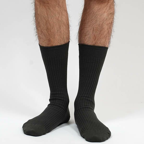 オーガニックコットン 綿100% 五倍子 リブソックス