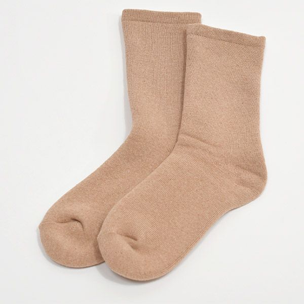 オーガニックコットン ゴムなしパイルソックス
