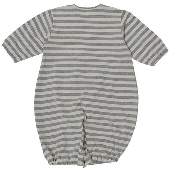 オーガニックコットン 彩土染めボーダー天竺2WAYオール