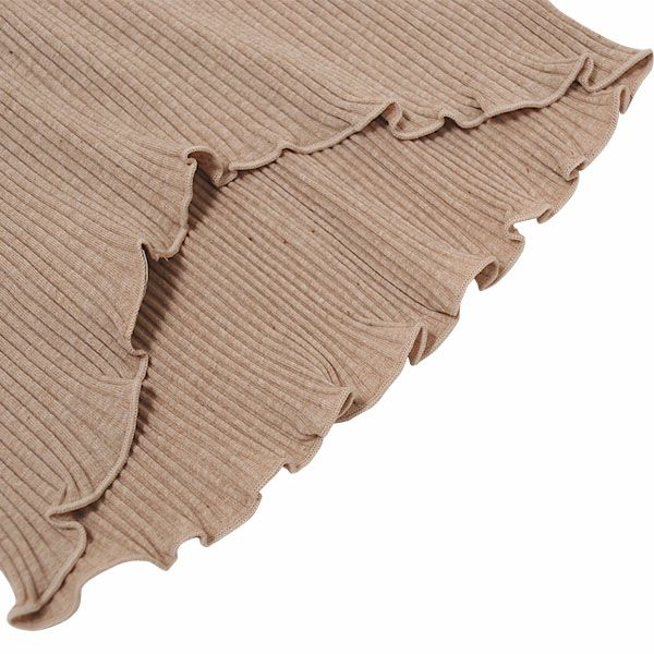 オーガニックコットン マタニティリブ編みタンクトップ （脇縫いなし）