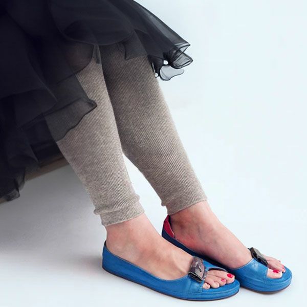 オーガニックコットン ヤク＆スーピマリブスパッツ モクグレー M-L