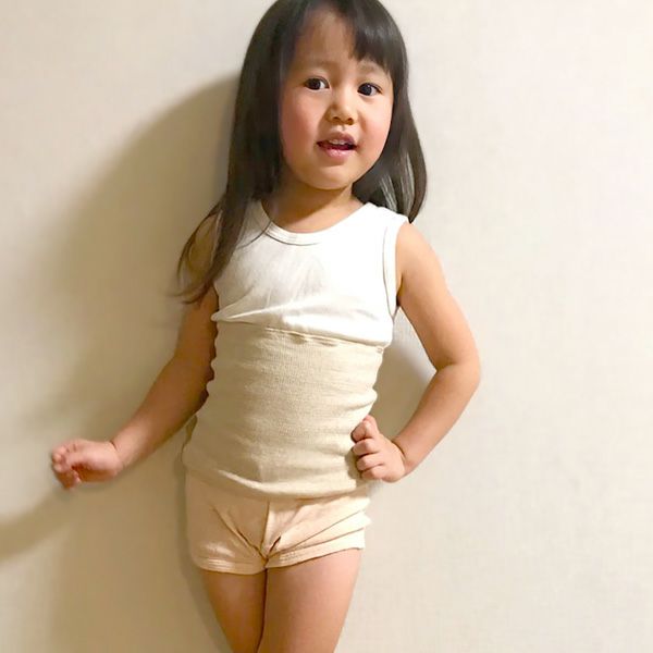 オーガニックコットン 幼児腹巻 カラードコットンボーダー