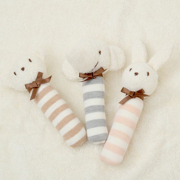 オーガニックコットン スティックガラガラ