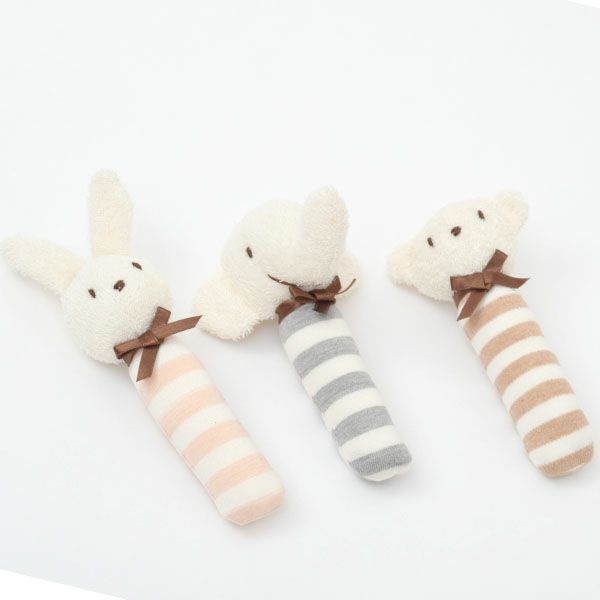 オーガニックコットン スティックガラガラ