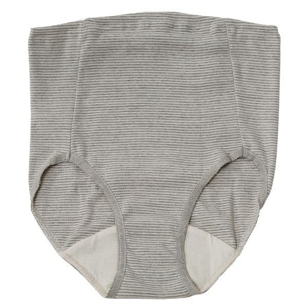 オーガニックコットン マタニティフライス細ボーダーパンツ