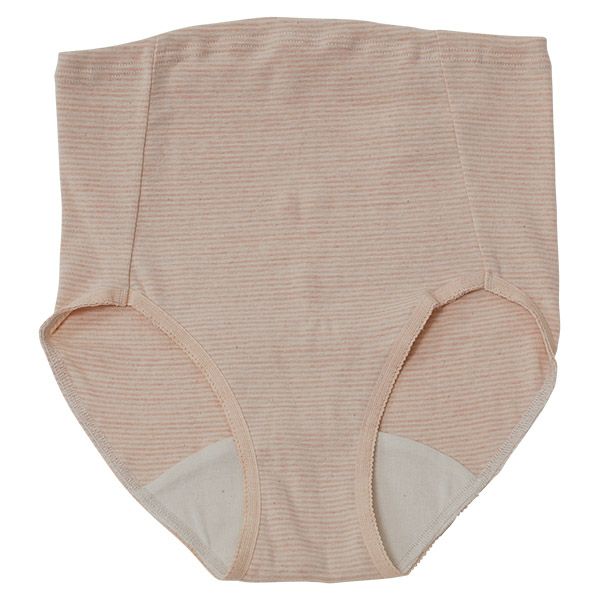 オーガニックコットン マタニティフライス細ボーダーパンツ