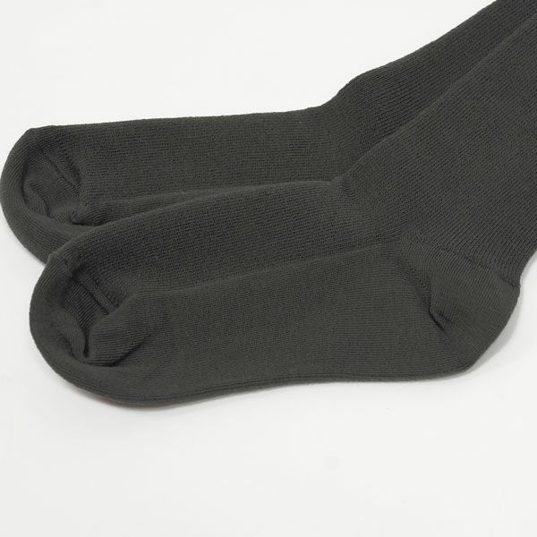 オーガニックコットン 五倍子 リブサイハイソックス ナチュラルブラック 22.5-24.5