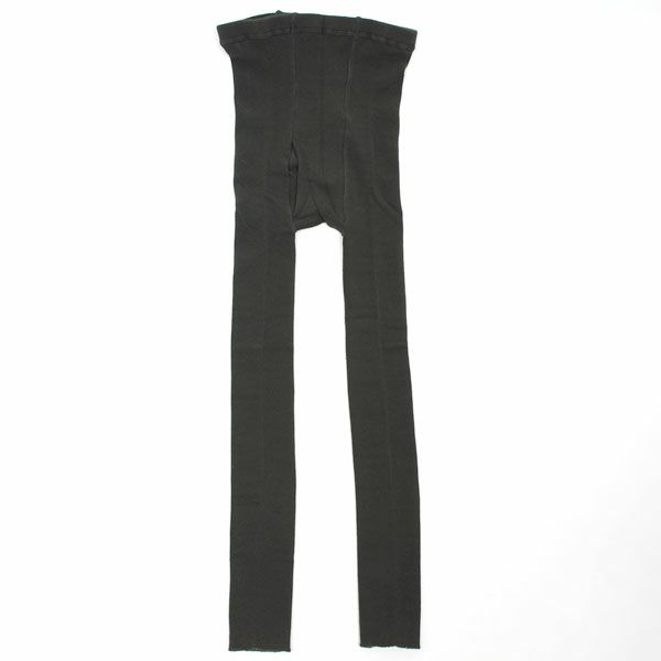 オーガニックコットン メンズ 五倍子 リブスパッツ ナチュラルブラック M-L