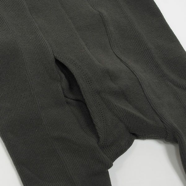 オーガニックコットン メンズ 五倍子 リブスパッツ ナチュラルブラック M-L