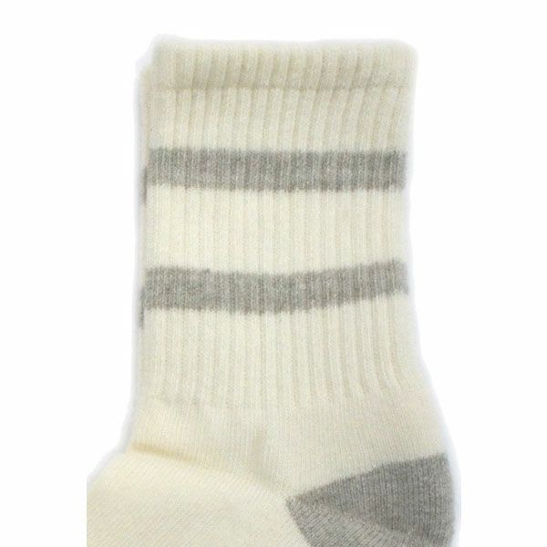 オーガニックコットン キッズ ラインパイルソックス