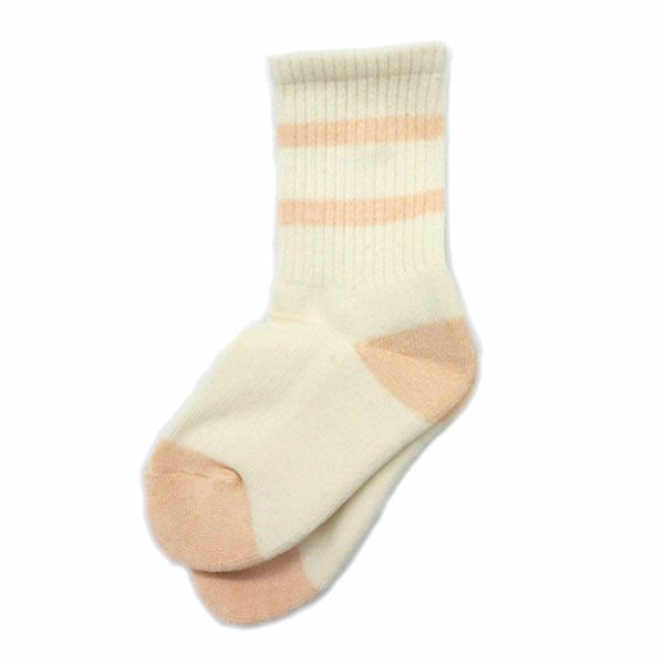 オーガニックコットン キッズ ラインパイルソックス