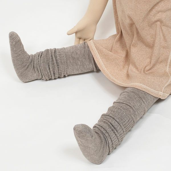 オーガニックコットン キッズヤク＆スーピマリブハイソックス