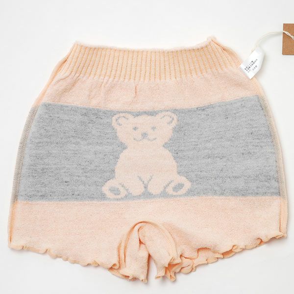 オーガニックコットン くま柄オーバーパンツ