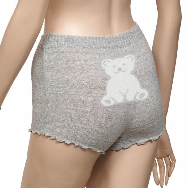 オーガニックコットン くま柄オーバーパンツ