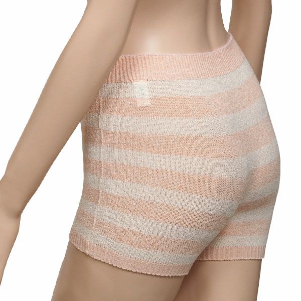 オーガニックコットン ホールガーメント ショートパンツ　ボーダー柄