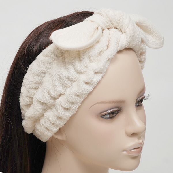 オーガニックコットン リボン付きヘアバンド