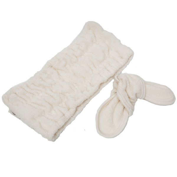 オーガニックコットン リボン付きヘアバンド