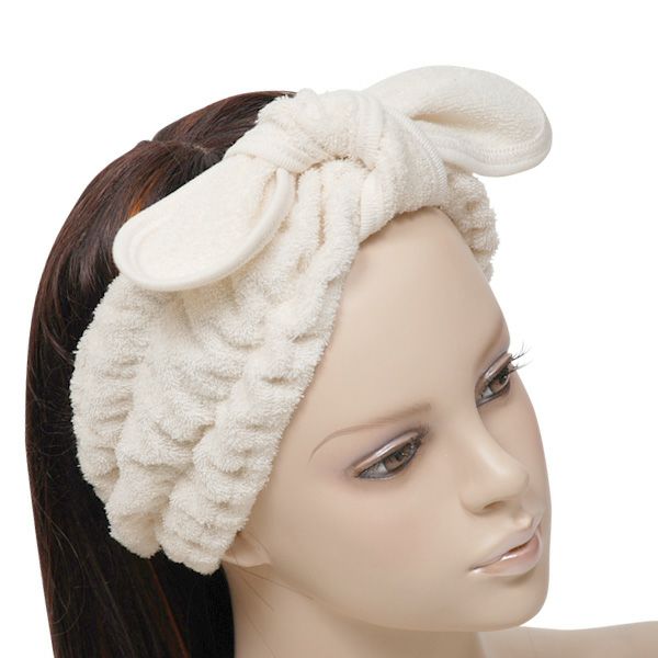 オーガニックコットン リボン付きヘアバンド