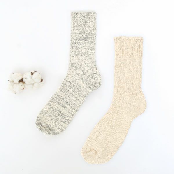 オーガニックコットン ガラボウソックス ミドル丈