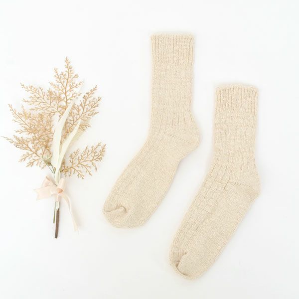 オーガニックコットン ガラボウソックス ミドル丈