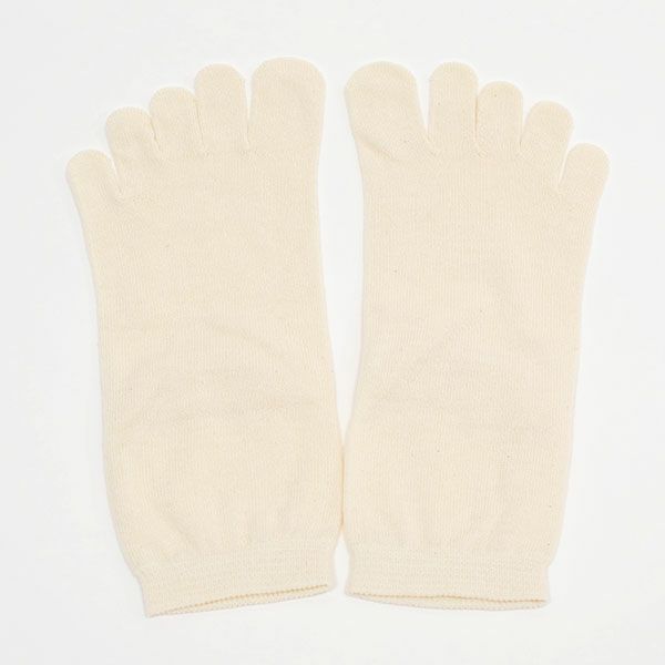 オーガニックコットン 5本指 重ね履きインナーソックス