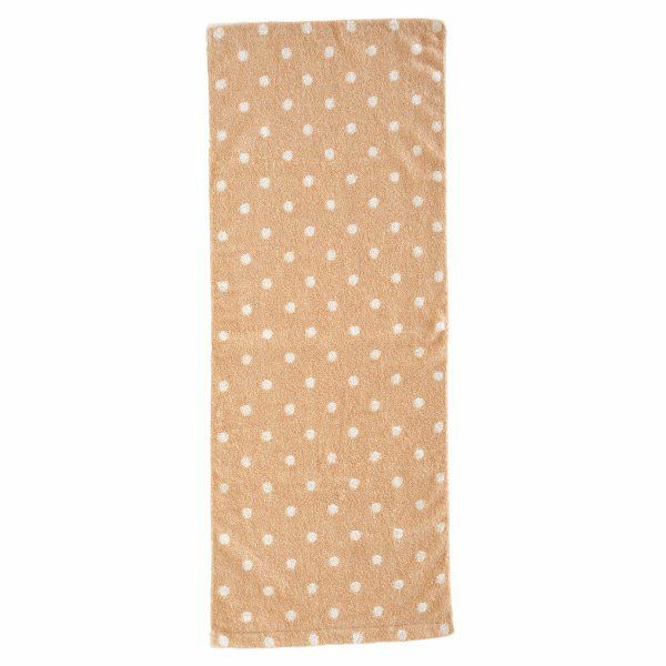オーガニックコットン ドット フェイスタオル 33×80