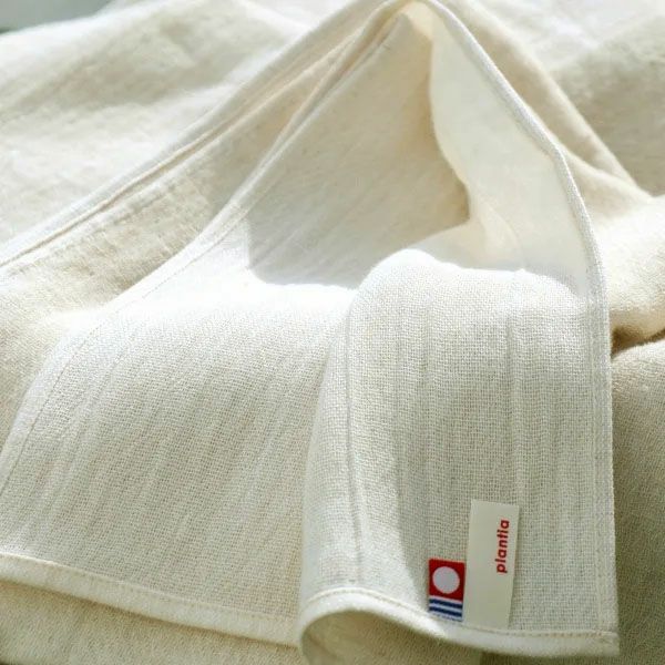 オーガニックコットン リネンガーゼ フェイスタオル リネンナチュラル 33×90