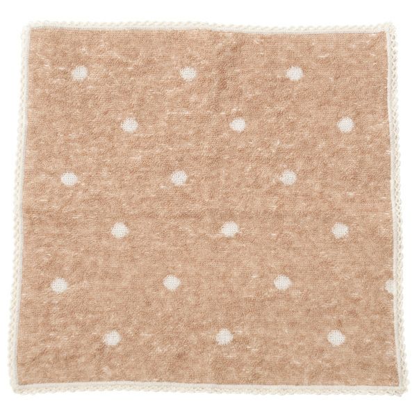 オーガニックコットン レースタオルハンカチ ドット