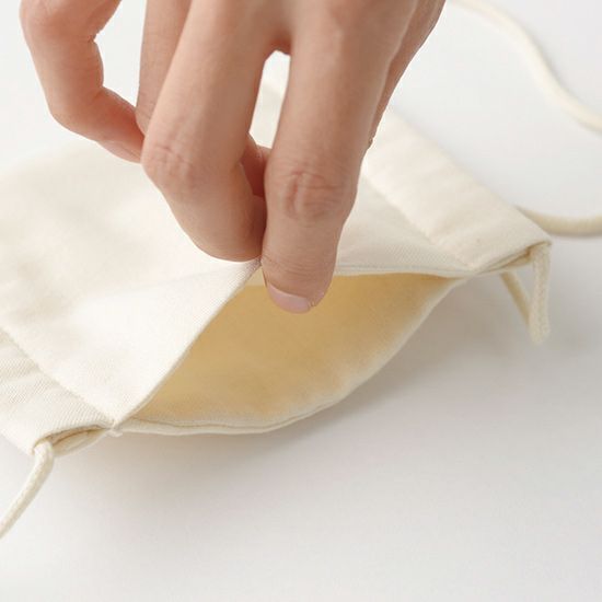 オーガニックコットン 布マスク きなり L