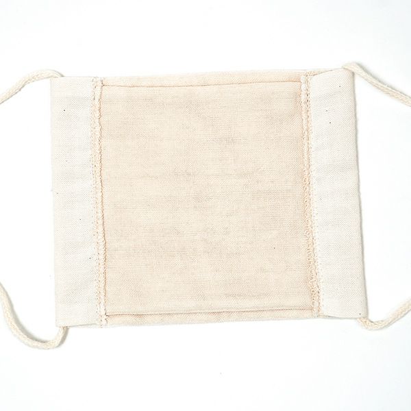 オーガニックコットン 布マスク きなり L