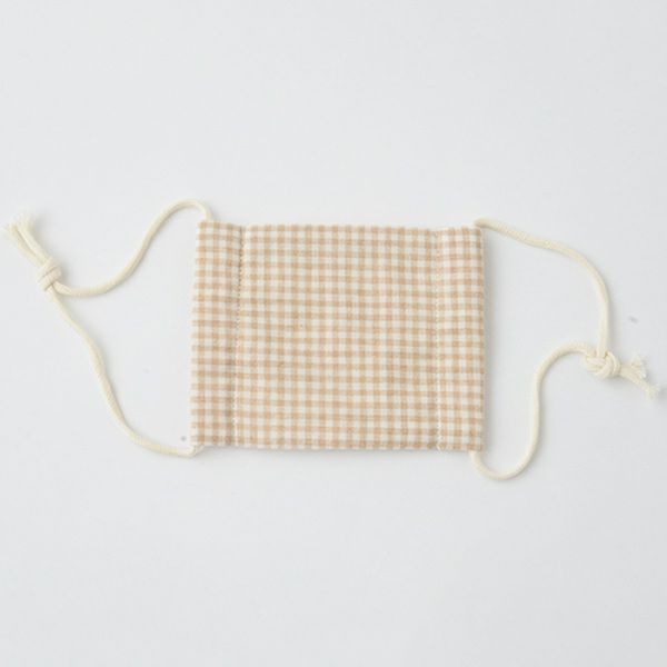 オーガニックコットン 布マスク チェック M