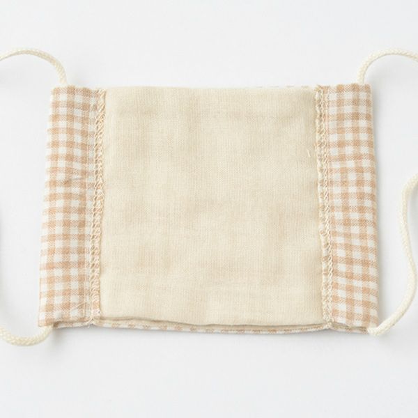 オーガニックコットン 布マスク チェック M