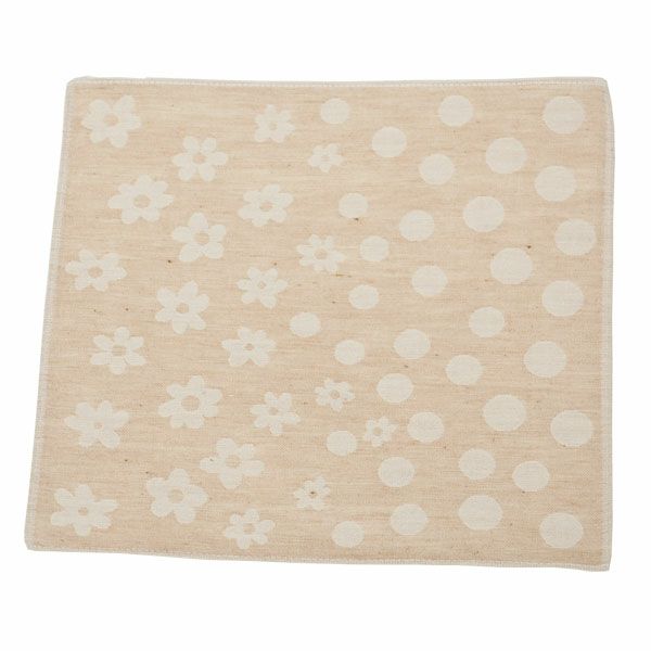 オーガニックコットン 水玉＆花柄ガーゼハンカチ3色セット