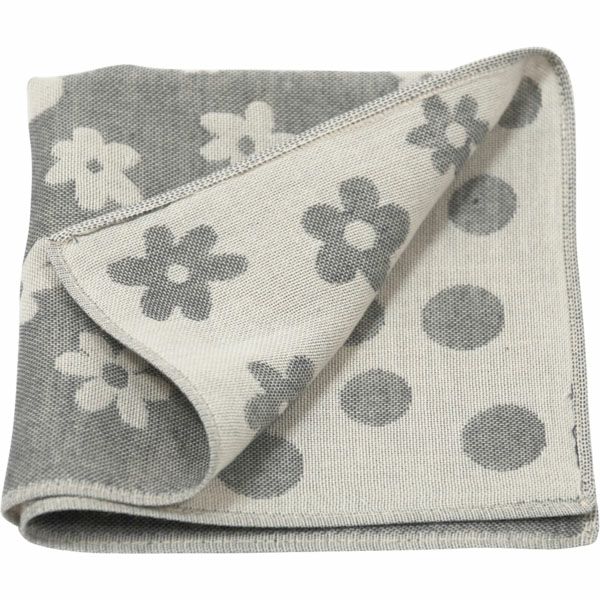 オーガニックコットン 水玉＆花柄ガーゼハンカチ