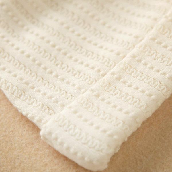 オーガニックコットン ベビー【手編みモチーフ】レーシーニットのフード