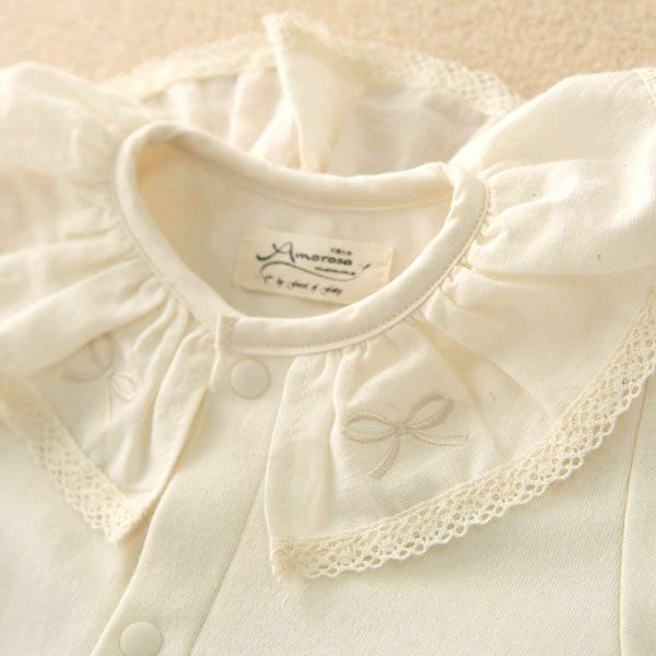 オーガニックコットン ベビー【クラシカルレース】セレモニードレスセット