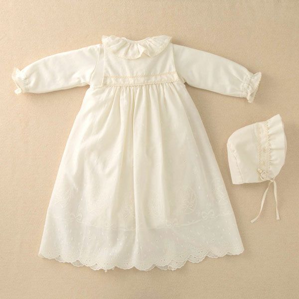 オーガニックコットン ベビー【クラシカルレース】セレモニードレスセット