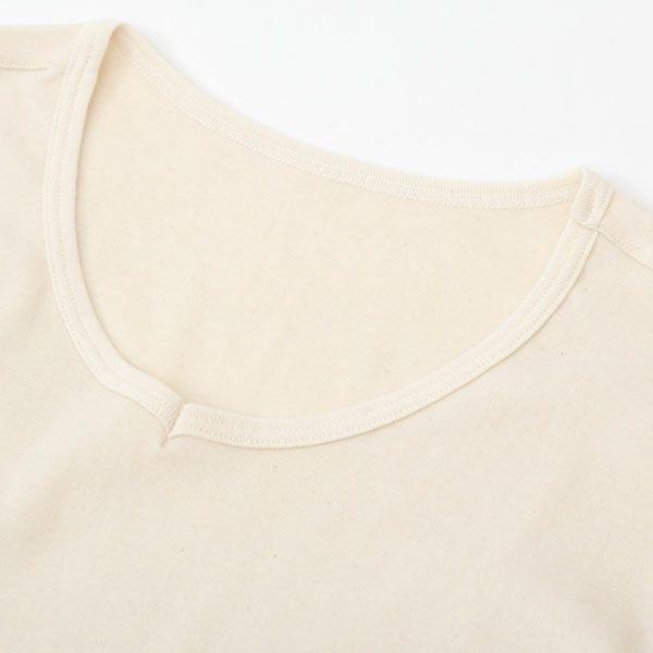 オーガニックコットン メンズ フライスVネックＴシャツ